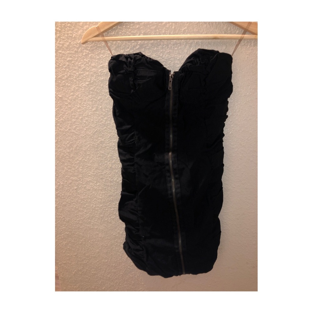 black mini dress